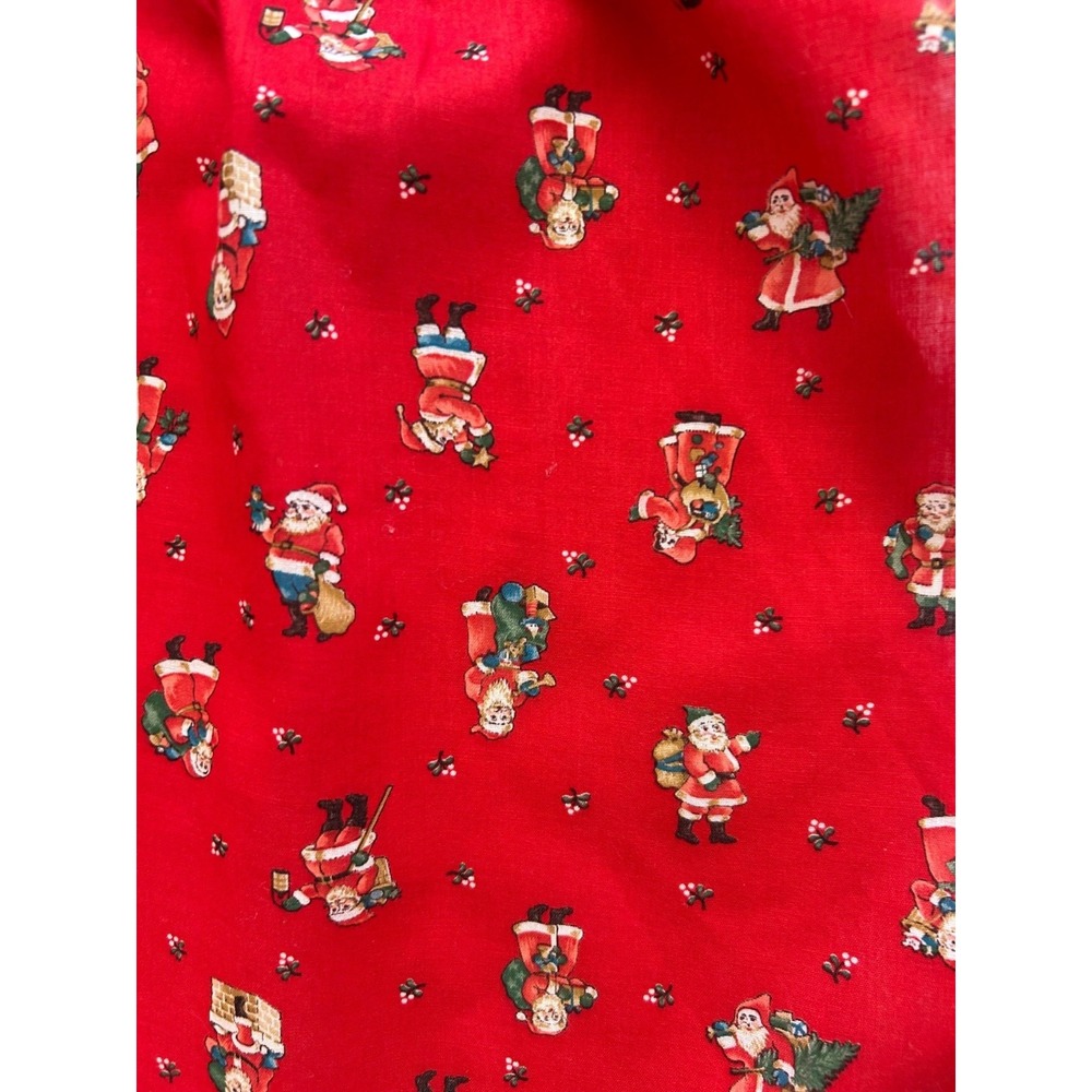 VTG 90s Gourmet Gallery Christmas Apron Quilted Bib Ruffle Trim EXCELLENT USA - Picture 5 of 7